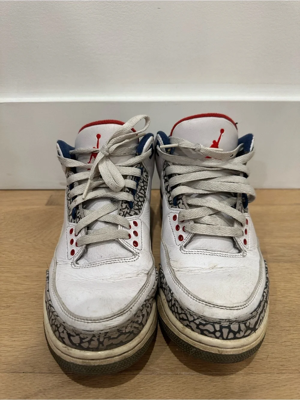 Jordan 3 Retro OG True Blue 2016 Size 8.5 854262-106 White Red